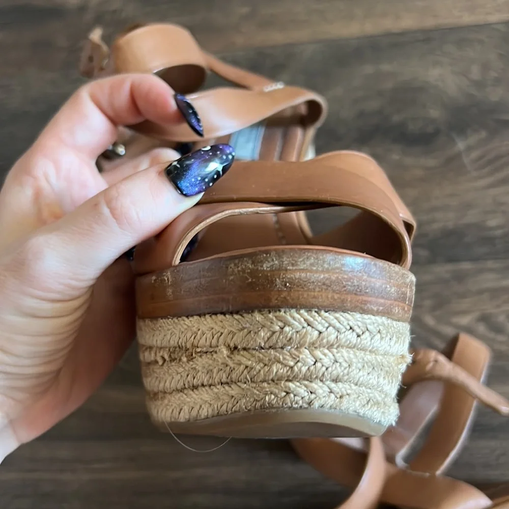Prada Tan Wedges